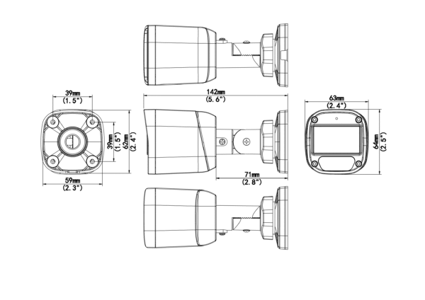 UNV 5MP ColorHunter Fixed Warm Light Bullet Analog Camera | UAC-B115-F28-W